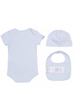 Set: bodysuit, hat, bib, zdjęcie 2 Set: bodysuit, hat, bib od Gucci Kids